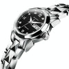 JIN SHI DUN 8813 Fashion Waterproof Luminous Automatic Mechanical Watch, Style:Women(Silver Black)