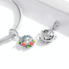 S925 Sterling Silver Birds Flowers Pendant DIY Bracelet Necklace Accessories