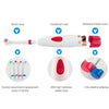 2W Creative Household Waterproof Rotary Electric Toothbrush Set with 4 Replacement Brush Heads & Base, 8500 Revolutions Per Minute(Red)