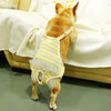 Dog Anti-Harassment Pants, Yellow & White, Size S