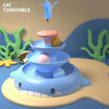 Cat Turntable Toy with Teaser, Pink & Purple