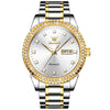 OLEVS 7003 Men Multifunctional Waterproof Mechanical Watch(Gold + White)