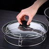 2 PCS Kitchen Insulation Anti-Hot Pan Rack Multi-Function Steamer Rack Stainless Steel Water Steaming Frame(Pan Paddle)