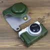 For Sony ZV-1F Vlog Camera Full Body Leather Camera Case Bag with Strap (Green)