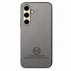 For Samsung Galaxy S24 FE 5G Twill Fabric Leather Skin Back Phone Case(Gray)