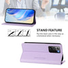 For Samsung Galaxy Note20 Ultra RC01 Dual-Folded Magnetic Suction RFID Leather Phone Case(Light Purple)