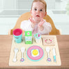 Children Wooden Cutting Fruits and Vegetables Educational Toys Kitchen Pretend Game Cooking Educational Toys(Pastry)