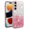 For Samsung Galaxy S24 FE 5G Gradient Glitter Flower All-inclusive Phone Case(Pink)
