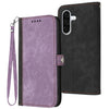 For Samsung Galaxy A36 5G Side Buckle Double Fold Hand Strap Leather Phone Case(Purple)