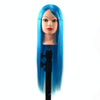 Practice Disc Hair Braided Mannequin Head Wig Styling Trimming Head Model(Sky Blue)