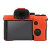 For Sony ILCE7RM5 / A7R5 Litchi Texture Soft Silicone Protective Case(Orange)