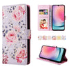 For Samsung Galaxy A24 5G Bronzing Painting RFID Leather Phone Case(Pastoral Rose)