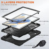 For Samsung Galaxy Tab A8 10.5 2021 Silicone + PC Tablet Case(Black + Black)