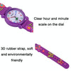 JNEW A335-21975 Children 3D Silicone Cartoon Butterfly Waterproof Quartz Watch(Purple)
