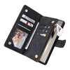 For Samsung Galaxy S25 Ultra 5G Multifunctional Frosted Zipper Wallet Leather Phone Case(Black)