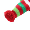 Christmas Dog Scarf, Red & Green Stripes, XS - Winter Pet Accessory