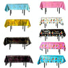 137x183cm Happy Birthday PET Aluminum Film Tablecloths Disposable Waterproof Party Decorative Table Cloth, Style: English White Balloon