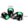 4pcs /Set N2 Metal Tire Valve Caps Automobile Universal Modified Valve Covers, Size: White Background(Silver)
