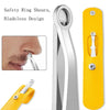 2 PCS Stainless Steel Nose Hair Clip Round Ring Nose Hair Trimmer, Specification: Nose Hair Clip+Yellow Case