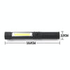 Multifunction Portable Mini COB LED Working Light Pen Style Outdoor Flashlight(Black)