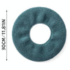 Universal Knitted Washable Toilet Pad Home Thickened Warm Toilet Cover, Style: With Handle Blue