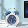 Bedroom Desktop Metal Digital Mechanical Alarm Clock Living Room Silent Clock With Night Light(Coffee Color)