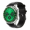 LOANIY E18 Pro Smart Bluetooth Calling Watch with NFC Function, Color: Green Leather