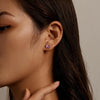 S925 Sterling Silver Pink Butterfly Ear Studs Women Earrings