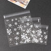 1 Packs Snowflake Christmas Candy Cookie Snack Bag Self-adhesive Gift Bag, Size:14x14cm