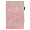 For Samsung Galaxy Tab S9 / S9 FE Life Tree Series Horizontal Flip Leather Tablet Case(Rose Gold)
