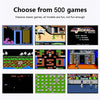 MK500 3.0 inch Macaron Mini Retro Classic Handheld Game Console for Kids Built-in 500 Games, Support AV Output(Green)