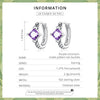 S925 Sterling Silver Purple Zircon Snake Pattern Ear Buckle Women Earrings