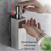 Hotel Stainless Steel Soap Dispenser Home Wall Mounted No Punch Press To Soap Bottle, Style: Square 2 Barrel