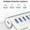 ORICO M3U7 Aluminum Alloy 7-Port USB 3.2 Gen1 5Gbps HUB with 0.5m Cable(Silver)