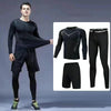 3pcs / Set Men Gym Running Clothes Set Long-Sleeved Quick-Drying Sports Suit, Size: XXXL(Science Fiction)