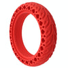 8.5 inch Electric Scooter Wear-resistant Shock-absorbing Decorative Pattern Tire Honeycomb Solid Tire, Suitable for Xiaomi Mijia M365(Red)