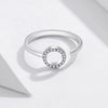 S925 Sterling Silver Ring Platinum Plated Zircon Simple Jewelry Ring