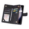 For Samsung Galaxy S25 5G Multifunctional Frosted Zipper Wallet Leather Phone Case(Black)