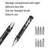 8 In 1 Screwdriver Aluminum Alloy Combination Disassembly Pen Repair Screwdriver(Red)