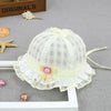 MZ5922 Lace Flower Princess Hat Summer Thin Baby Hat Sun Protection Hat, Size: 46cm(Light Yellow)