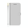 For Galaxy S20 Ultra Mirror-like Magnetic Attraction Horizontal Flip Leather Case with Lanyard, Support Holder & Card Slot & Wallet(Silver)