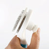 Self-Cleaning Pet Hair Removal Comb for Cats & Dogs (Green)