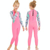 DIVE & SAIL M150556K Shell Pattern Children Diving Suit One-piece Swimsuit Snorkeling Surfing Anti-jellyfish Clothing, Size:L(Pink)