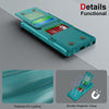 For Samsung Galaxy S25 Ultra 5G Vertical Flip Card Bag Holder Leather Phone Case(Cyan Green)