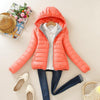 Warm Winter Parka Jacket Ladies Women Slim Short Coat, Size:L(Blue)