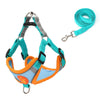 Reflective Dog Harness Vest, Mesh Cyan, XS - Escape Proof