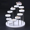 12 Rounds Base Acrylic Jewelry Ring Display Stand( Transparent)