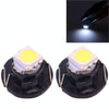 2 PCS T4.7 White Light 0.2W 12LM 1 LED SMD 5050 LED Instrument Light Bulb Dashboard Light for Vehicles, DC 12V(Black)
