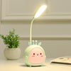 YW2021 Cartoon Cute LED Eye Protection Desk Lamp Student Dormitory Bedroom Folding Reading Desk Lamp, Colour: Blue Lamb