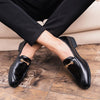 Pointed Set Men Leather Shoes, Size:48(Leather Surface Black)